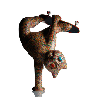 Illustration for article titled Sculptures Built From Skateboards And Made Like Japan's Buddha Statues